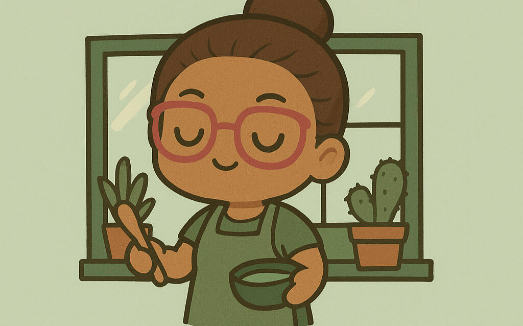 cartoon image of a leg like a cactus